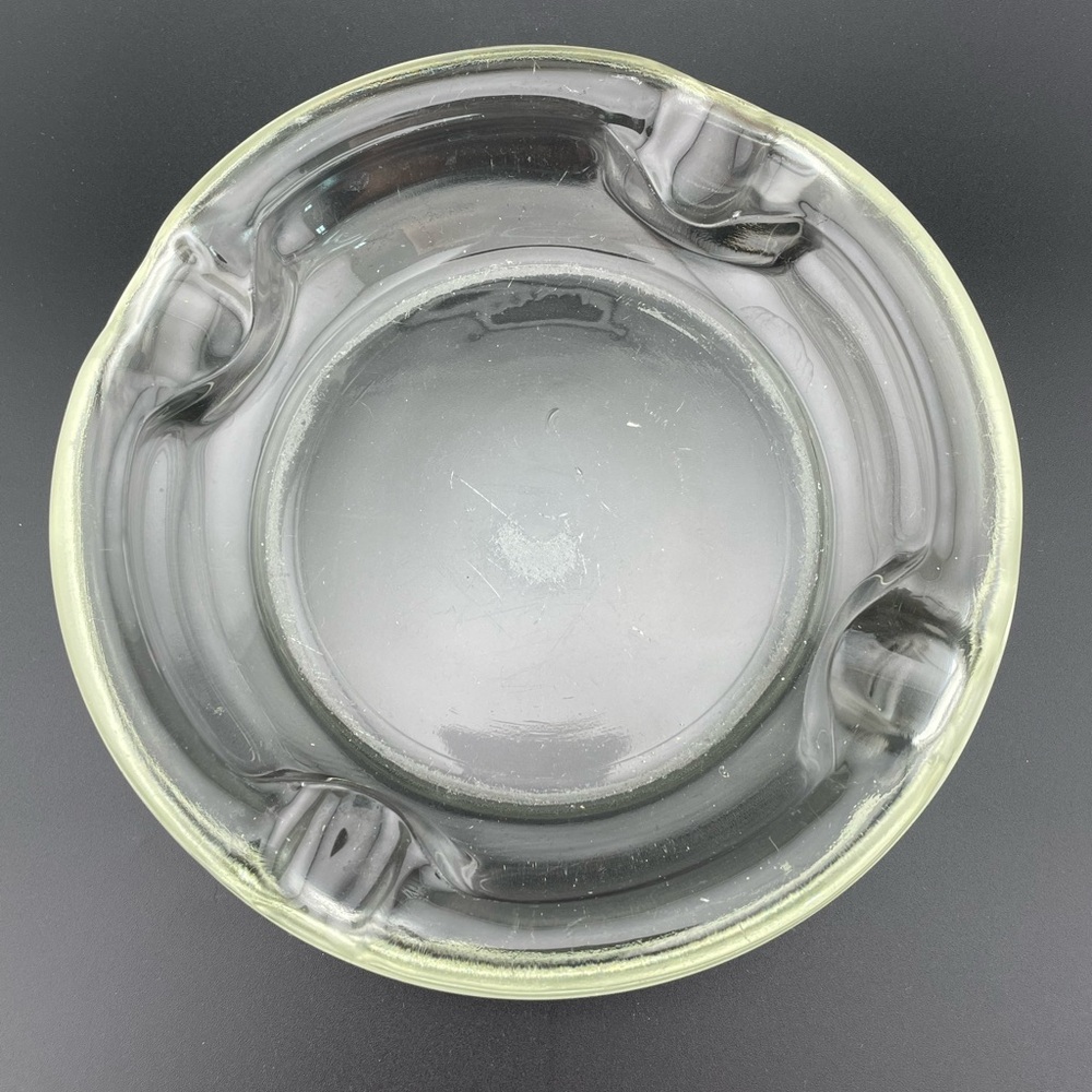 Vintage, Clear Glass, Ashtray, Round